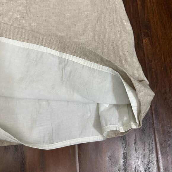 ENGLISH FACTORY Lace Up Mini Dress Sand Beige Sleeveless Linen Cotton - Picture 11 of 14